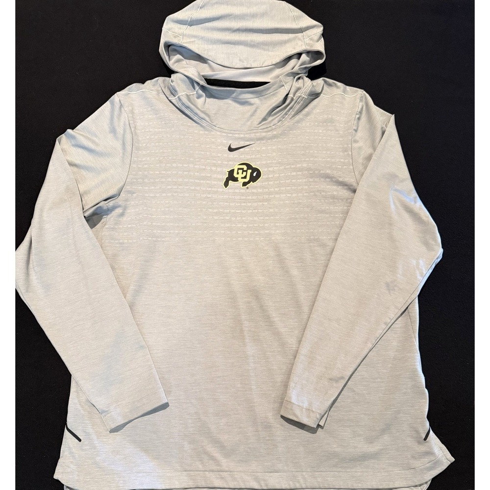 Nike Dri-FIT Colorado Buffaloes Gray Pullover Hoodie Sweatshirt
